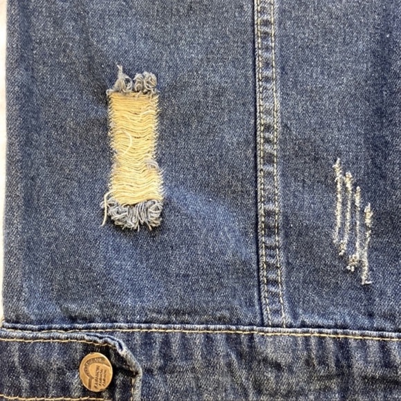 Camo Coll Classic Fashion American Flag Vest Denim Distressed Tang Ku L - Picture 6 of 13